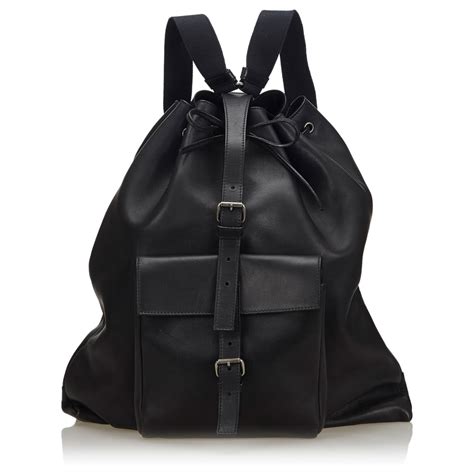 yves saint laurent back pack|ysl black leather backpack.